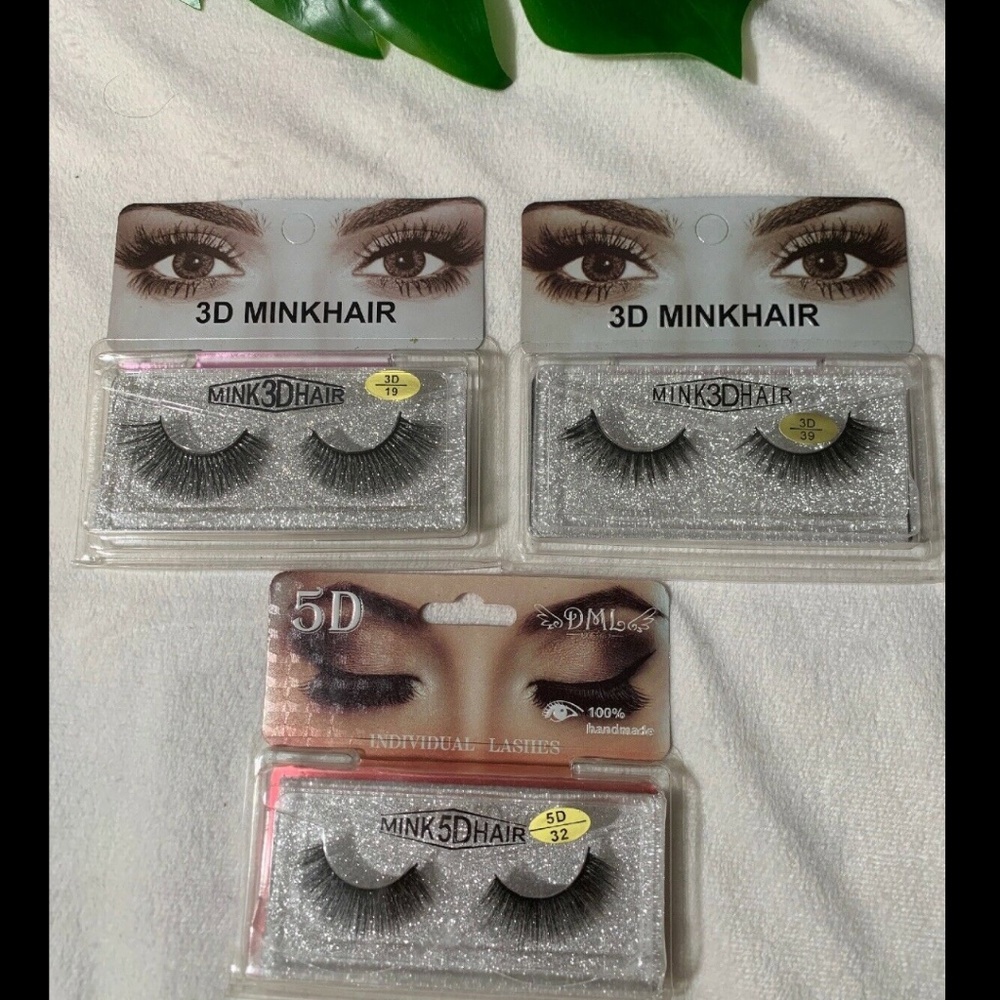NIB 3 Pairs of MINKHAIR Eyelashes - 3D False Eyela